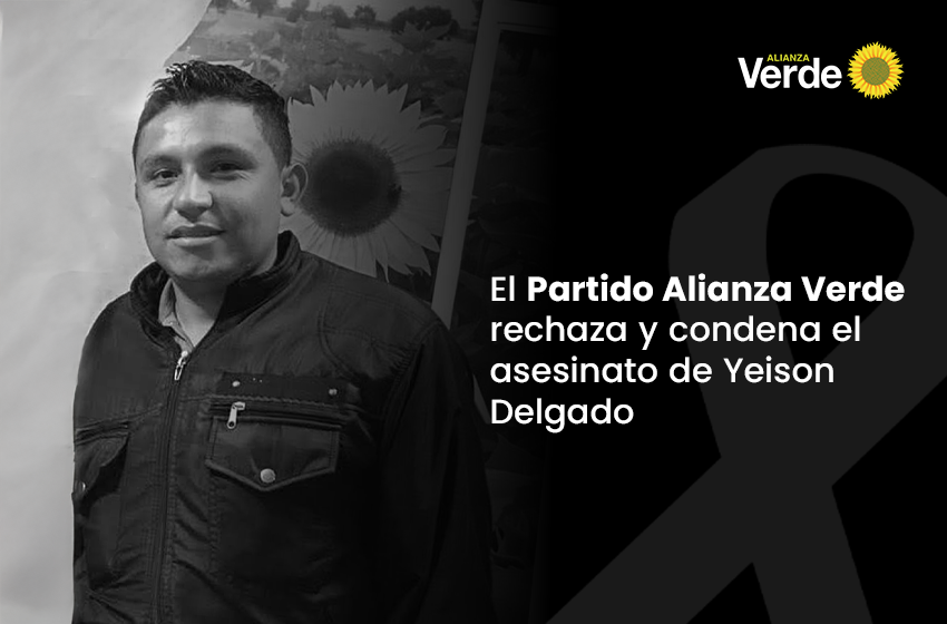 Alianza Verde expresa profundo rechazo y consternación por el asesinato de Yeison Delgado