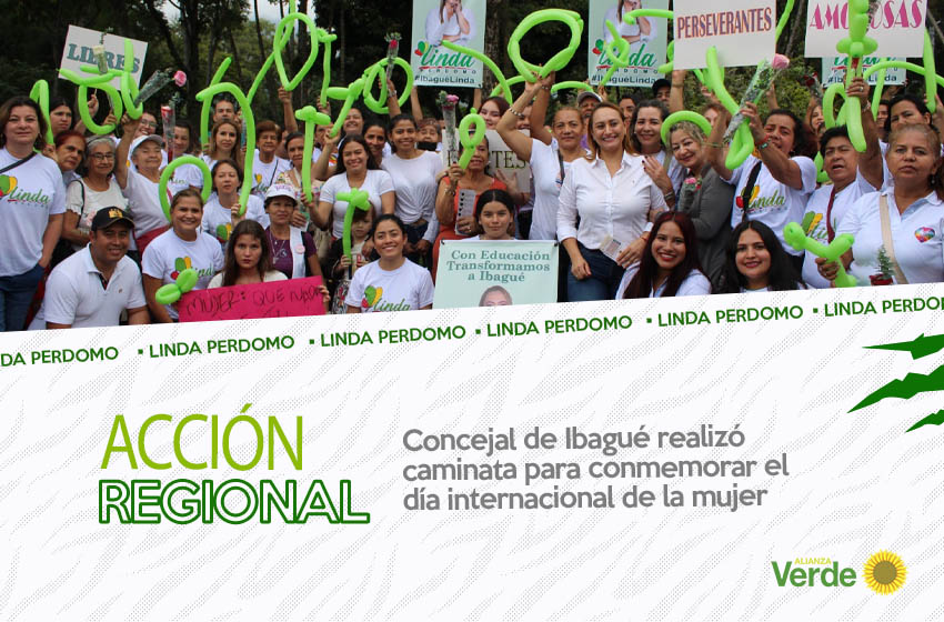Concejal de Ibagué realizó caminata para conmemorar el día internacional de la mujer